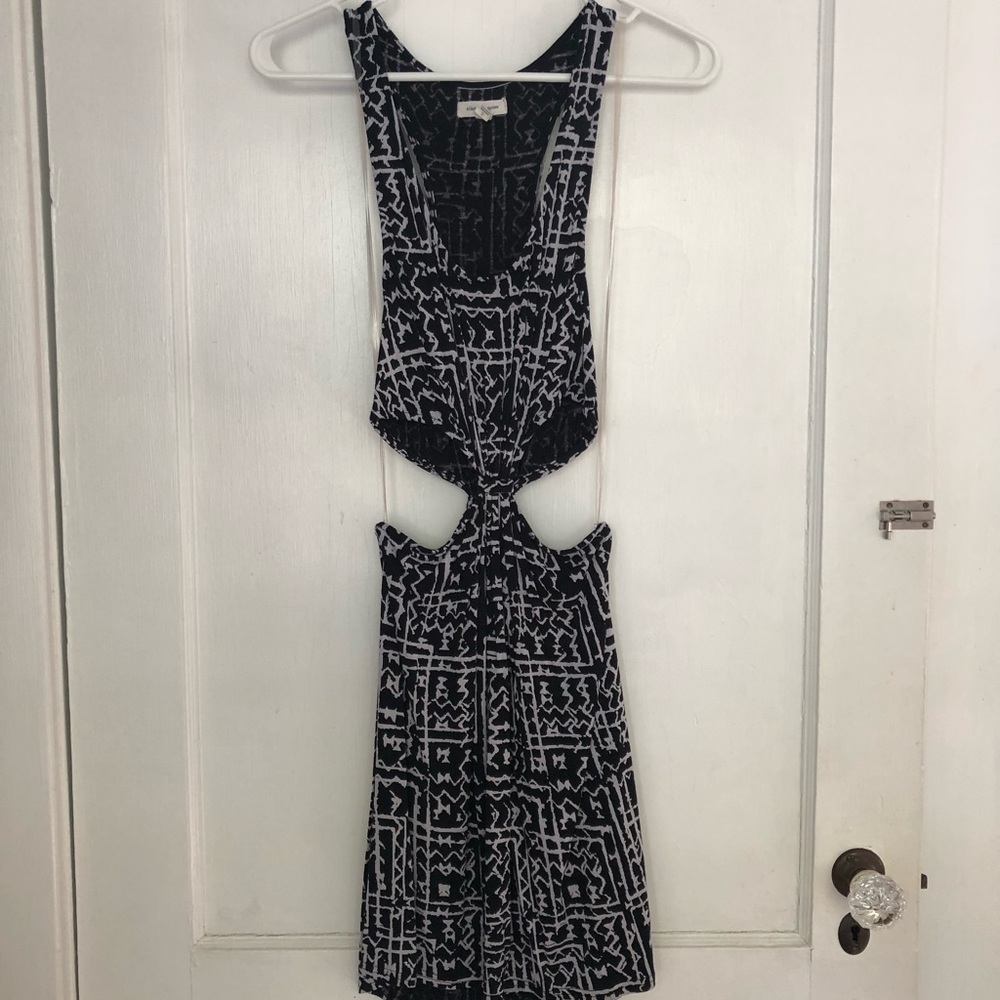 Black and White cut out side dress.